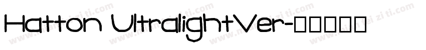 Hatton UltralightVer字体转换